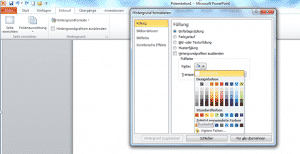Microsoft PowerPoint 2010 Hintergrundfarbe einstellen