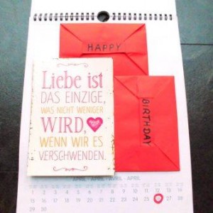 Design-Postkarte mit Liebesbotschaft