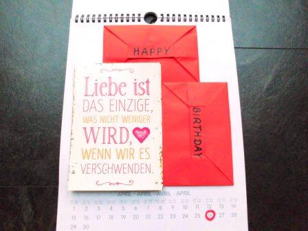 Design-Postkarte mit Liebesbotschaft