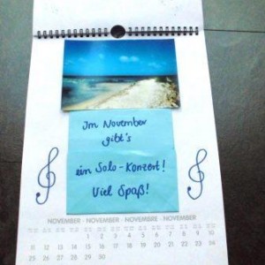 Kalenderseite zum Thema Konzert