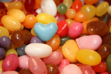 Süßigkeiten selber mischen mit selbst gestaltetem Etikett