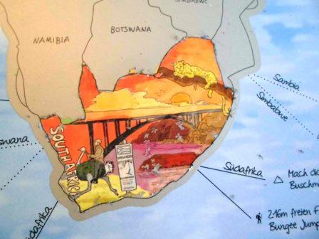 Rubbel Weltkarte Südafrika